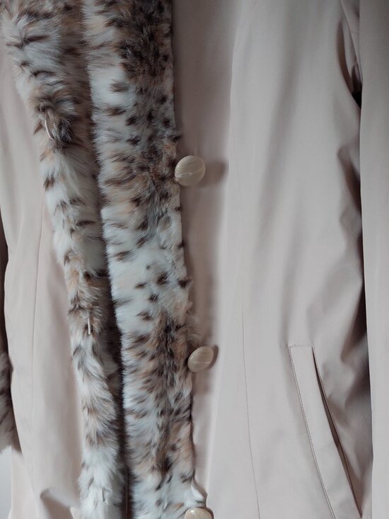 Guillaume Reversible Faux Fur Winter or Teddy Coat Trim & Hood Women's M Pink - Picture 3 of 10